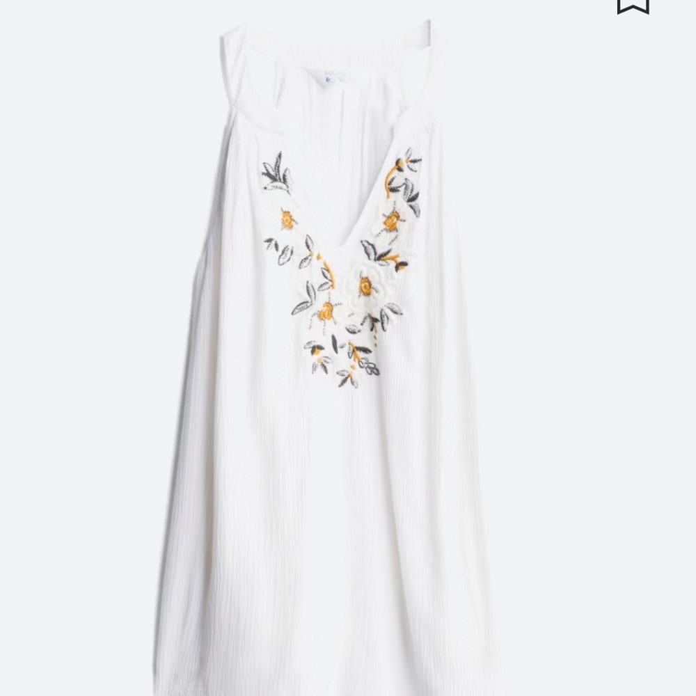 Market & Spruce Embroidery Detail Textured Top